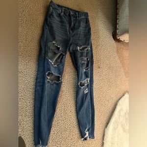 American Eagle ripped curvy super high-rise jegging